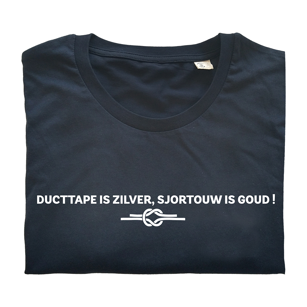 T-Shirt Ducttape is zilver, sjortouw is goud!