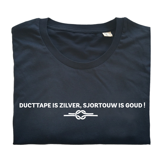 T-Shirt Ducttape is zilver, sjortouw is goud!