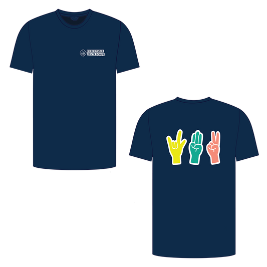 T-Shirt peace love scouting